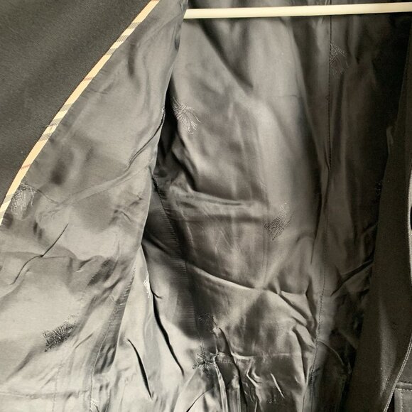 Burberry London 100% Wool Single Breasted Jacket Black Size 8 Black - Picture 11 of 14